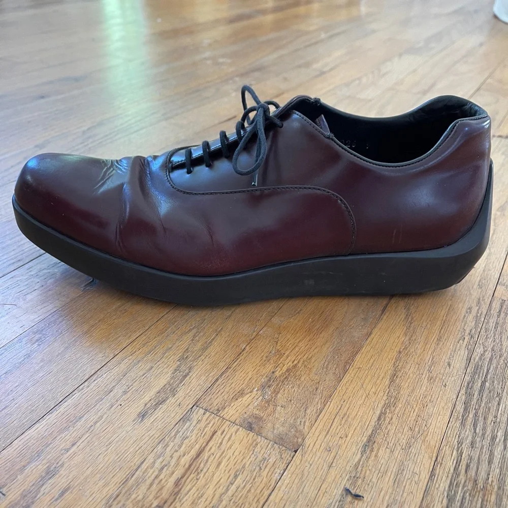 Prada Dress shoes Raised sole Burgundy size 10.5 US - Picture 2 of 3